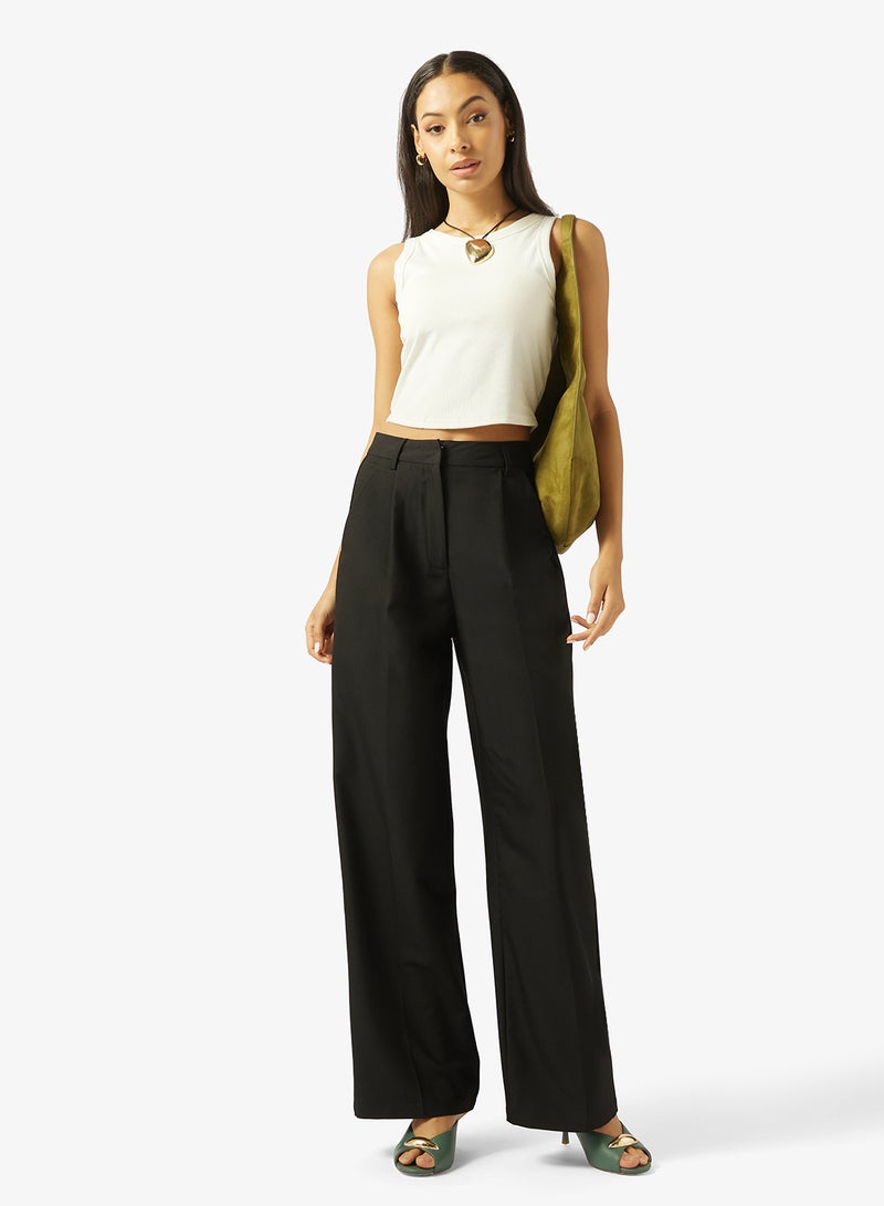 Ginger Pleat Detail Wide Fit Pants - Image 2